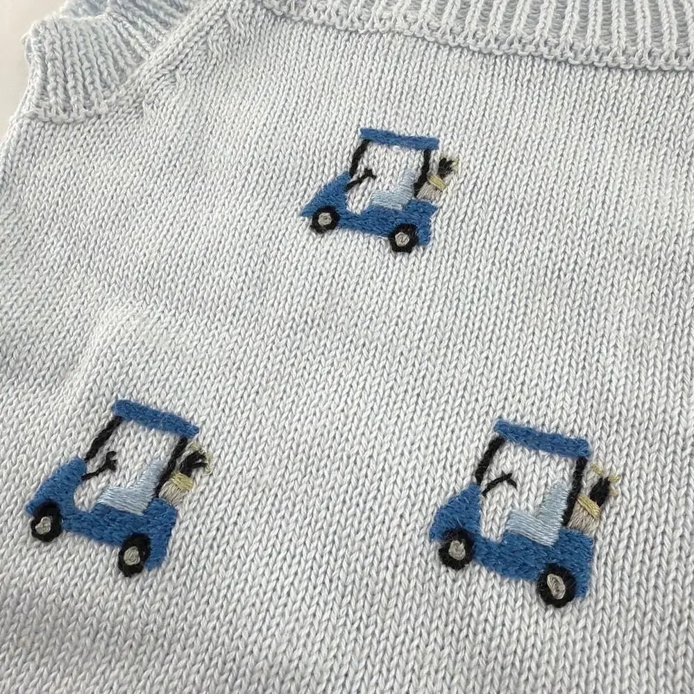 Tecomoabesos Golf Short Knit Overall Blue Size 3M